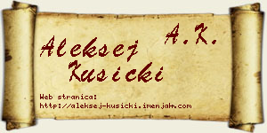 Aleksej Kusicki vizit kartica